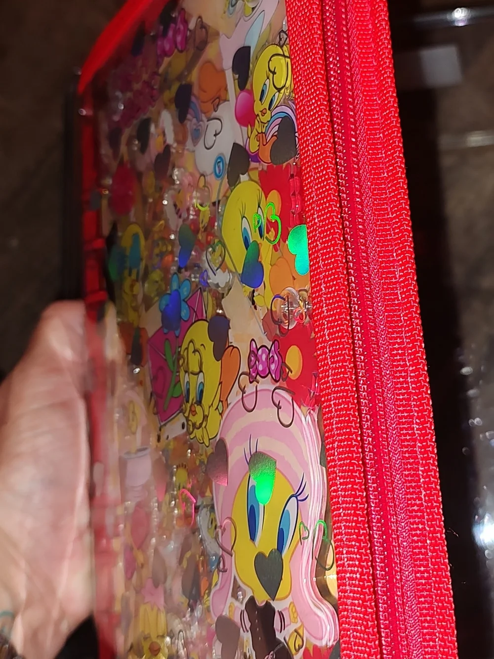 New! A5 Size Tweety Bird Acrylic Shaker Notebook